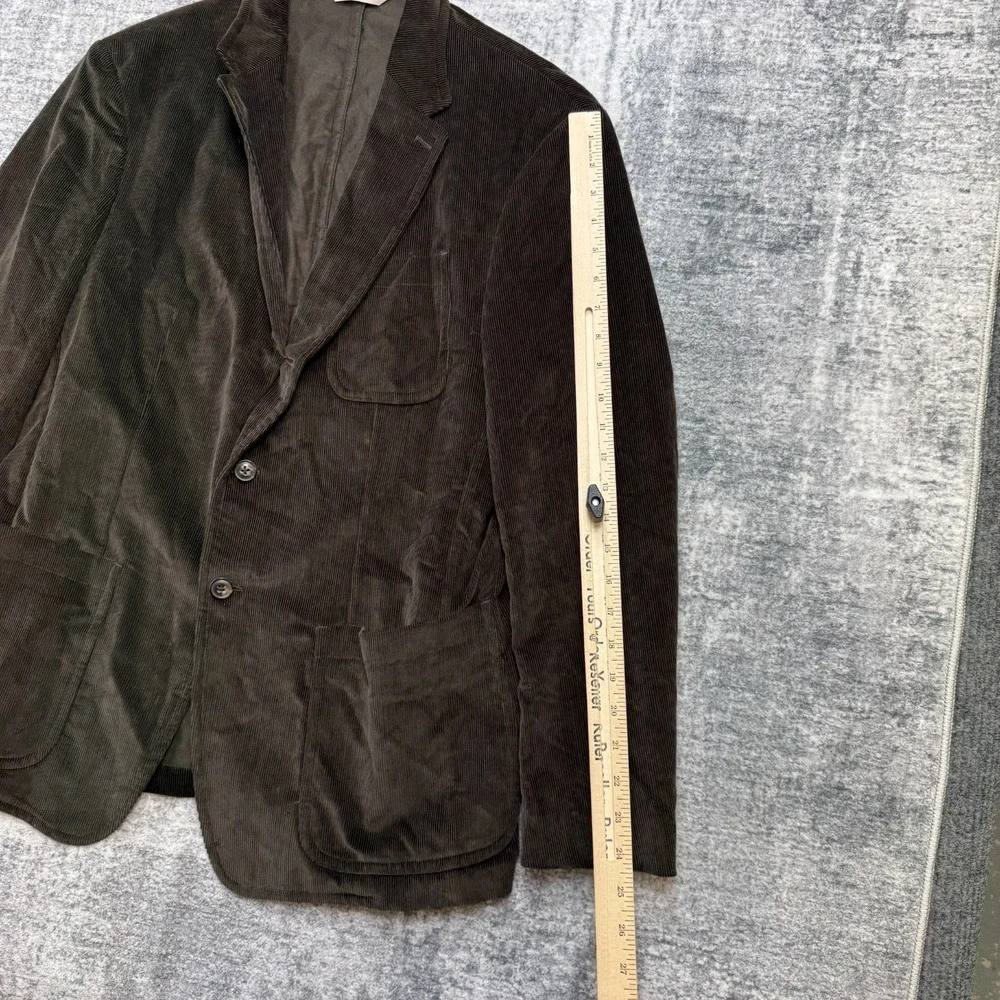 Banana Republic Blazer Jacket Mens 42R Slim‎ Brown Corduroy Unstructured Profilo
